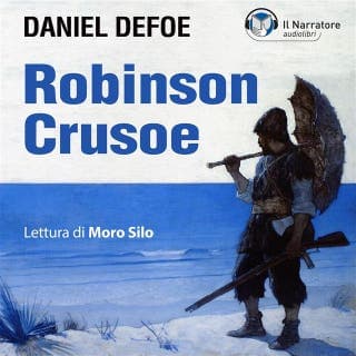 Robinson Crusoe – Daniel Defoe, copertina dell'audiolibro