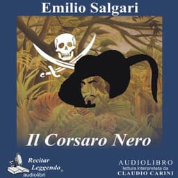 Il corsaro nero – Emilio Salgari, copertina dell'audiolibro