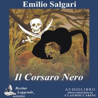 Il corsaro nero – Emilio Salgari, copertina dell'audiolibro